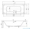 Besco Quadro 165x75cm wanna prostokątna + obudowa + syfon #WAQ-165-PK/#OAQ-165-PK/19975